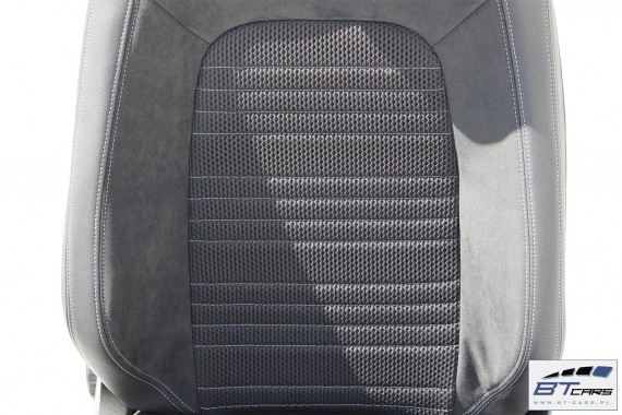 VW SCIROCCO FOTELE KOMPLET FOTELI siedzeń siedzenia fotel tapicerka 1K8 skóra + alcantara materiał kolor czarny siedzenie kanapa