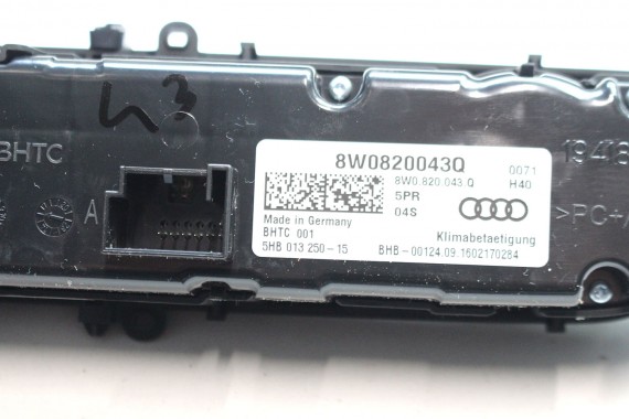 AUDI A4 A5 Q5 PANEL KLIMATYZACJI 8W0820043Q 8W0820043M 8W0820043A 8W0820043AM przód moduł sterownik nawiewu klimy 8W 80A B9 F5