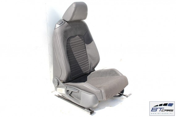 VW SCIROCCO FOTELE KOMPLET FOTELI siedzeń siedzenia fotel tapicerka 1K8 skóra + alcantara materiał kolor czarny siedzenie kanapa