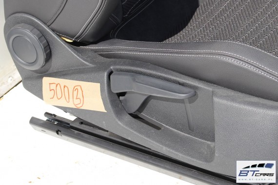 VW SCIROCCO FOTELE KOMPLET FOTELI siedzeń siedzenia fotel tapicerka 1K8 skóra + alcantara materiał kolor czarny siedzenie kanapa