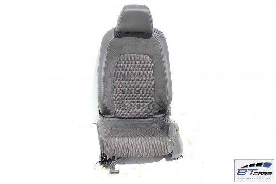 VW SCIROCCO FOTELE KOMPLET FOTELI siedzeń siedzenia fotel tapicerka 1K8 skóra + alcantara materiał kolor czarny siedzenie kanapa