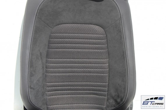 VW SCIROCCO FOTELE KOMPLET FOTELI siedzeń siedzenia fotel tapicerka 1K8 skóra + alcantara materiał kolor czarny siedzenie kanapa