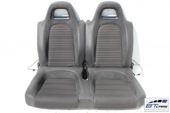 VW SCIROCCO FOTELE KOMPLET FOTELI siedzeń siedzenia fotel tapicerka 1K8 skóra + materiał kolor czarny