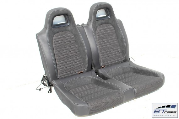 VW SCIROCCO FOTELE KOMPLET FOTELI siedzeń siedzenia fotel tapicerka 1K8 skóra + alcantara materiał kolor czarny siedzenie kanapa