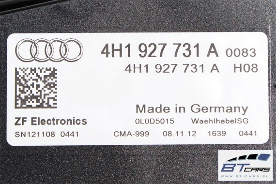 AUDI A8 WYBIERAK SKRZYNI BIEGÓW 4H1713041E 4H1 713 041 E 4H1927731A LEWAREK 4H1927731A 4H1927731 4H1927731A 4H1927731A 4H1927731