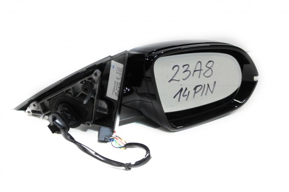 AUDI A8 LUSTERKO ZEWNĘTRZNE DRZWI PRAWE 4H 14pin 14pin zewnętrzne pinów kabli przewodów D4 4H0 2010-17 LY9B czarny brylantowy