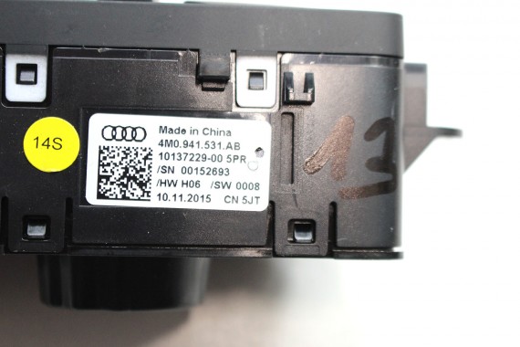 AUDI A4 A5 Q5 Q7 PRZEŁĄCZNIK WŁĄCZNIK ŚWIATEŁ 4M0941531AB 4M0941531J 4M0941531P 4M0 941 531 AB 4M0941531AB 4M0941531J 4M0941531P