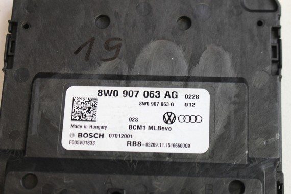 AUDI A4 A5 Q7 MODUŁ STEROWNIK BORDNETZ BCM 8W0907063AG 8W0907063G 8W0 907 063 AG 8W0907063AH MOCY LED 8W 8W0907063AG 8W0907063G