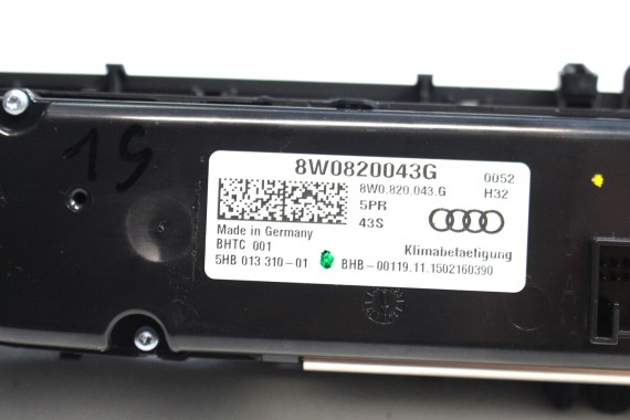 AUDI A4 A5 Q5 PANEL KLIMATYZACJI KLIMY 8W0820043G 8W0820043T 8W0820043AP moduł sterownik nawiewu klimy 8W0 820 043 G T 8W 2016