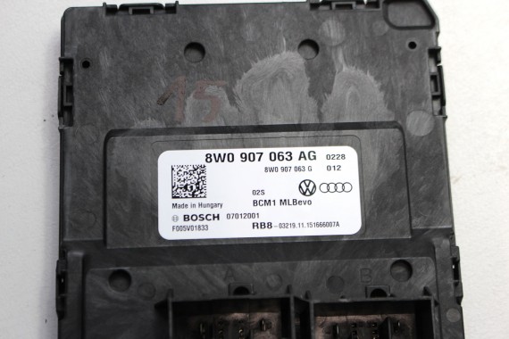 AUDI A4 A5 Q7 MODUŁ STEROWNIK BORDNETZ BCM 8W0907063AG 8W0907063G 8W0 907 063 AG 8W0907063AH MOCY MATRIX 8W 4M 8W0907063AG