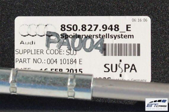 AUDI TT LOTKA SPOJLER + MECHANIZM 8S0827948E 8S0827948H 8S0827948B 8S0827948D 8S0 827 948 E 8S 8S0827948E 8S0827948H 8S0827948B