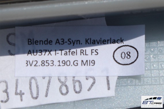 AUDI A3 SPORTBACK LISTWY OZDOBNE DEKORY ANGLIK 8V 8V2853192G 8V2853190G 8V2853189P 8V4867409G 8V4867410G 8V4867419G 8V4867420G