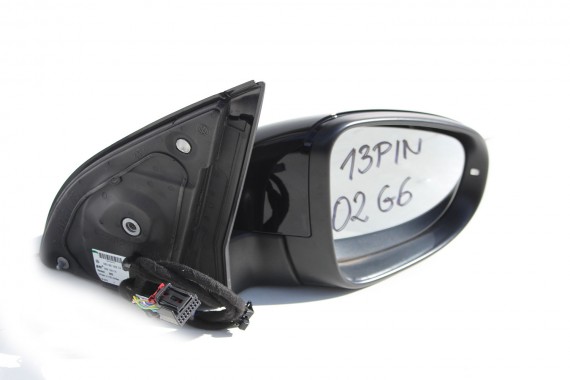 VW GOLF 6 VI LUSTERKO ZEWNĘTRZNE DRZWI prawe 5K 13 pin 13pin zewnętrzne pinów kabli przewodów czarne