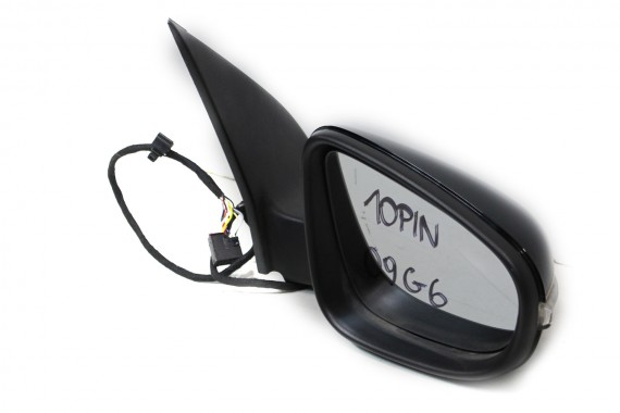 VW GOLF 6 VI LUSTERKO ZEWNĘTRZNE DRZWI prawe 5K 10 pin 10pin zewnętrzne pinów kabli przewodów L041 -czarny