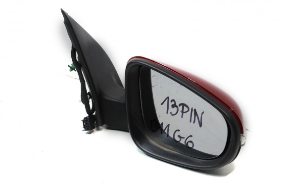 VW GOLF 6 VI LUSTERKO ZEWNĘTRZNE DRZWI prawe 5K 13 pin 13pin zewnętrzne pinów kabli przewodów czerwone -bordowe