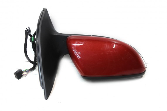 VW GOLF 6 VI LUSTERKO ZEWNĘTRZNE DRZWI prawe 5K 13 pin 13pin zewnętrzne pinów kabli przewodów czerwone -bordowe