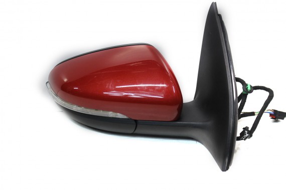 VW GOLF 6 VI LUSTERKO ZEWNĘTRZNE DRZWI prawe 5K 13 pin 13pin zewnętrzne pinów kabli przewodów czerwone -bordowe