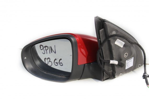 VW GOLF 6 VI LUSTERKO ZEWNĘTRZNE DRZWI lewe 5K 9 pin 9pin zewnętrzne pinów kabli przewodów czerwone -bordowe