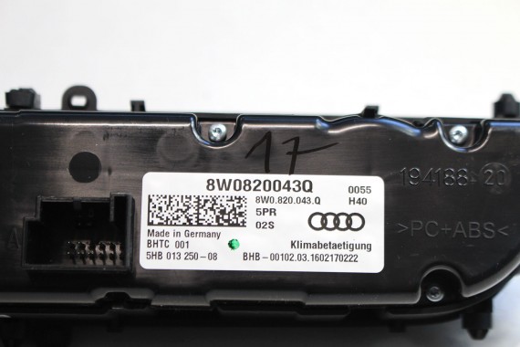 AUDI A4 A5 Q5 PANEL KLIMATYZACJI 8W0820043Q 8W0820043M 8W0820043A 8W0820043AM przód moduł sterownik nawiewu klimy 8W 80A B9 F5