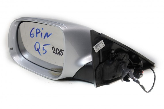 AUDI Q5 LUSTERKO DRZWI LEWE 6 pin 8R zewnętrzne pinów kabli przewodów 6pin srebrne 8R1857409 8R1 857 409 8R1857409F 8R1857409