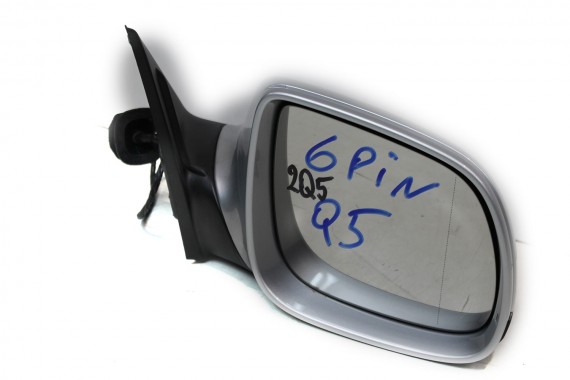 AUDI Q5 LUSTERKO DRZWI PRAWE 6 pin 8R zewnętrzne pinów kabli przewodów 6pin srebrne 8R1857410 8R1 857 410 8R1857410F 8R1857410