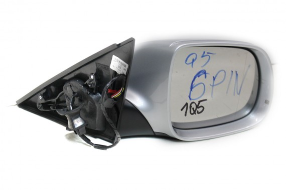 AUDI Q5 LUSTERKO DRZWI PRAWE 6 pin 8R zewnętrzne pinów kabli przewodów 6pin srebne 8R1857410 8R1 857 410 8R1857410F 8R1857410