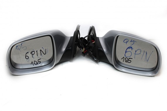 AUDI Q5 LUSTERKO DRZWI PRAWE 6 pin 8R zewnętrzne pinów kabli przewodów 6pin srebne 8R1857410 8R1 857 410 8R1857410F 8R1857410