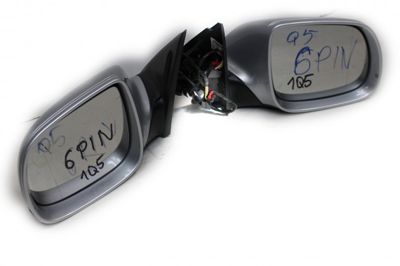 AUDI Q5 LUSTERKO DRZWI PRAWE 6 pin 8R zewnętrzne pinów kabli przewodów 6pin srebne 8R1857410 8R1 857 410 8R1857410F 8R1857410