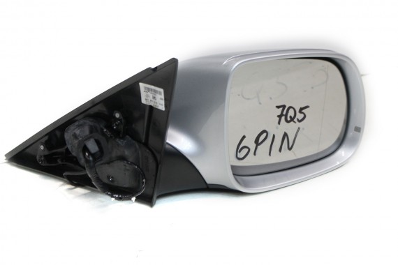 AUDI Q5 LUSTERKO DRZWI PRAWE 6 pin 8R zewnętrzne pinów kabli przewodów 6pin srebrne 8R1857410 8R1 857 410 8R1857410F 8R1857410