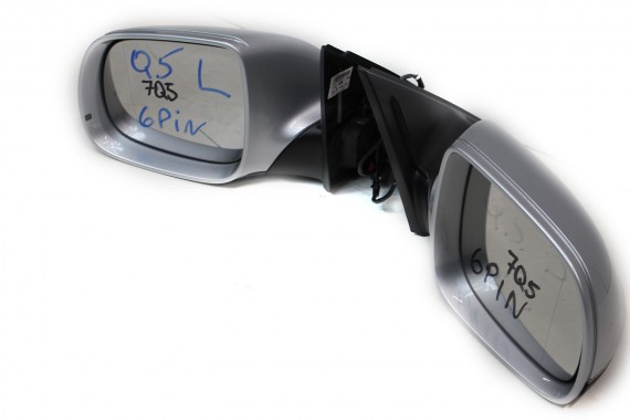 AUDI Q5 LUSTERKO DRZWI PRAWE 6 pin 8R zewnętrzne pinów kabli przewodów 6pin srebrne 8R1857410 8R1 857 410 8R1857410F 8R1857410