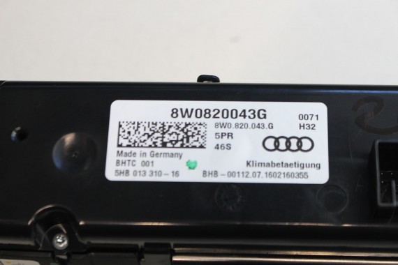 AUDI A4 A5 Q5 PANEL KLIMATYZACJI KLIMY 8W0820043G 8W0820043T 8W0820043AP moduł sterownik nawiewu klimy 8W0 820 043 G T 8W 2016