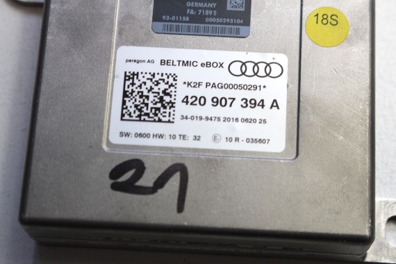 AUDI A5 TT MODUŁ 420907394A 420907394B STEROWNIK MIKROFONU W PASACH 420 907 394 A 8S 8W 2015- 420907394A 420907394B 420907394A