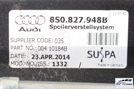 AUDI TT LOTKA SPOJLER + MECHANIZM 8S0827948B 8S0 827 948 B Z MECHANIZMEM  8S0827948H 8S0827948D 8S0827948E 8S0827934 8S 2015-