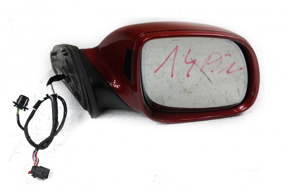 AUDI Q7 LUSTERKO DRZWI FOTOCHROM 4L 14 PIN prawe strona prawa 14pin zewnętrzne pinów kabli przewodów LZ3F - czerwony (granatrot)