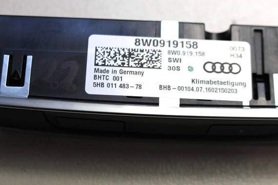 AUDI A4 A5 Q5 Q7 PANEL KLIMATYZACJI TYŁ 8W0919158 moduł sterownik nawiewu klimy tylny  8W0 919 158 8W B9 8W6 F5 80A FY 4M