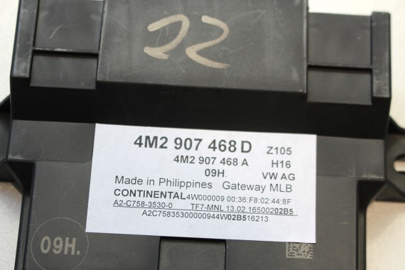 AUDI A4 A5 Q5 Q7 STEROWNIK GATEWAY 4M2907468D MODUŁ 4M2 907 468 D MOCY interfejs diagnostyczny ACC 4M 80A 4M2907468D 4M2907468