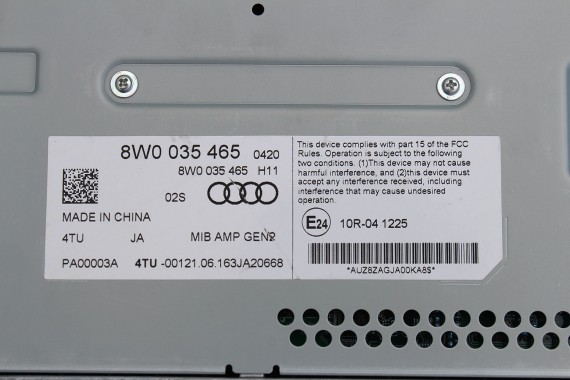 AUDI A5 CABRIO F5 8W GŁOŚNIKI + WZMACNIACZ BANG 8W0035465 8W0035416D 8W0035303 8W0035399A 8W7035411A 8W5035297 8W7035381A ZESTAW