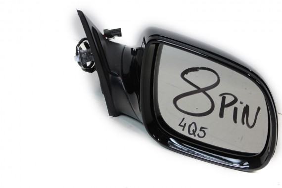 AUDI Q5 LUSTERKO DRZWI PRAWE 6+2 pin 8R zewnętrzne pinów kabli przewodów 8pin 8R1857410F 8R1 857 410 czarne 8R1857410 8R1857410F