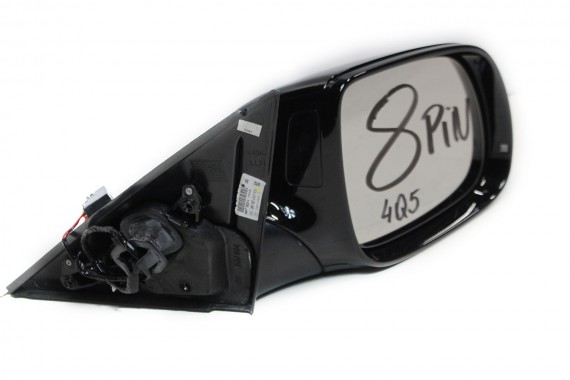 AUDI Q5 LUSTERKO DRZWI PRAWE 6+2 pin 8R zewnętrzne pinów kabli przewodów 8pin 8R1857410F 8R1 857 410 czarne 8R1857410 8R1857410F