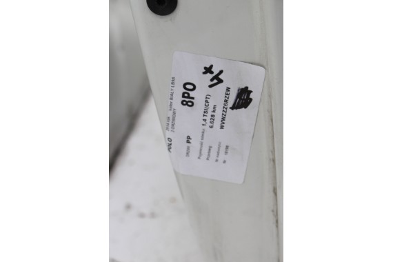 VW POLO 3-drzwiowe DRZWI PRAWE LB9A // 6R 6C strona prawa Kolor: LB9A - biel candy 6R3 6C3