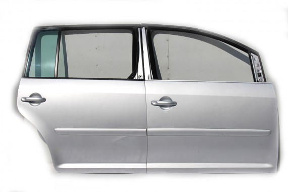 VW TOURAN DRZWI PRAWE PRZÓD + TYŁ STRONA PRAWA przednie + tylne 2 sztuki Kolor: srebrny srebrne 1T