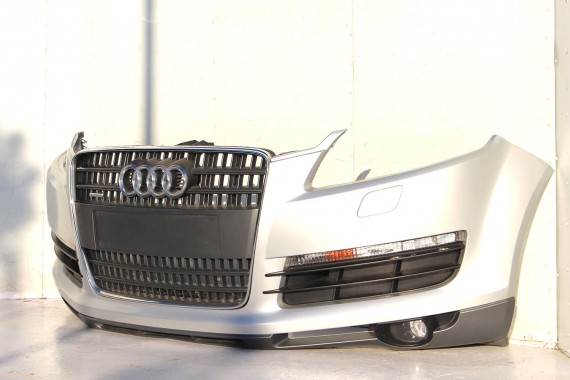 AUDI Q7 PRZÓD maska błotniki zderzak pas przedni lampy wzmocnienie błotnik lampa xenon  Kolor: LX7W Lodowo srebrny 4L KOMPLETNY