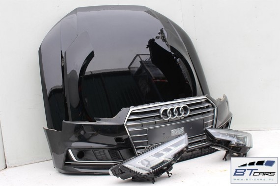 AUDI A4 8W PRZÓD S-LINE Matrix maska zderzak błotnik pas przedni lampy wzmocnienie 8W LY9B brylantowy czarny 8W0941035 8W0941036