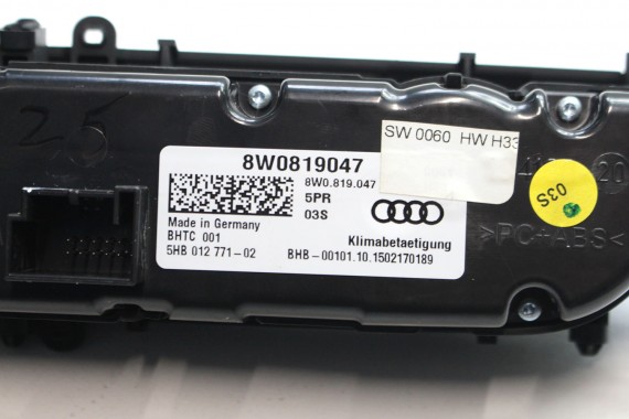 AUDI A4 A5 Q5  PANEL KLIMATYZACJI 8W0819047 8W0819047L 8W0819047P moduł sterownik nawiewu klimy 8W0 819 047