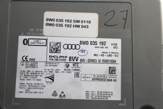 AUDI A4 CZYTNIK MMI 8W0035192 MIB HIGH KARTY SD SIM 8W0 035 192 MULTIMEDIA A5 Q5 8W 80A 8W0035192 8W0035192 8W0035192 8W0035192