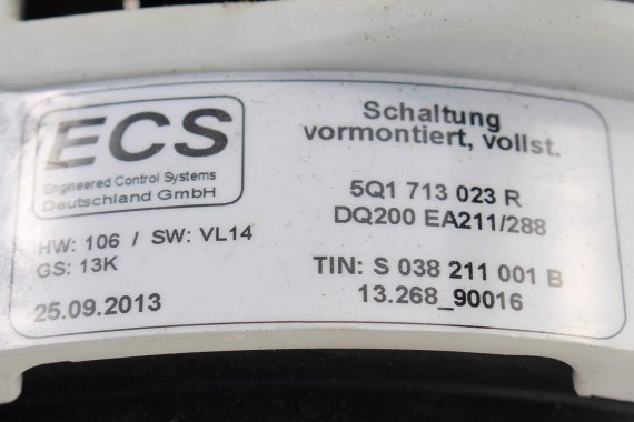 VW GOLF 7 VII SPORTSVAN WYBIERAK 5Q1713023R 5Q0713266J 5Q1 713 023 R lewarek dźwignia 510 5Q1713023R 5Q1713023R 5Q1713023R autom