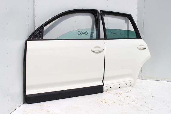 VW TOUAREG DRZWI STRONA LEWA PRZÓD + TYŁ 7L lewe przednie + tylne 2 sztuki 7L0 2003-2010 białe biały