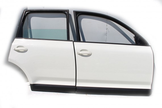VW TOUAREG DRZWI STRONA PRAWA PRZÓD + TYŁ 7L prawe przednie + tylne 2 sztuki 7L0 2003-2010 białe biały