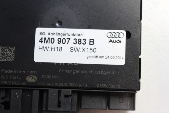 AUDI Q7 HAK HOLOWNICZY + BELKA TYŁ tylna zderzaka MODUŁ STEROWNIK 4M0803881 4M0907383B