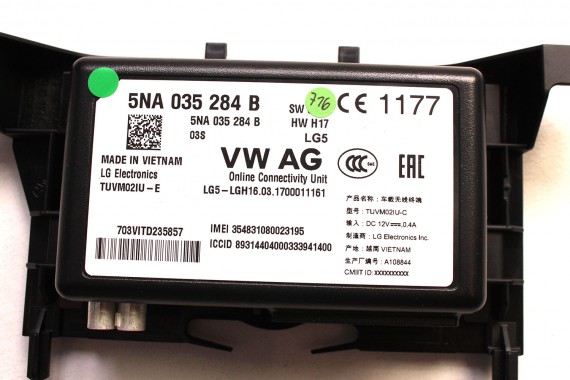 VW GOLF 7 PASSAT B8 MODUŁ STEROWNIK USŁUG ONLINE 5NA035284B 5NA 035 284 B 5NA035284B 5NA035284B 5NA035284B 5NA035284B 5NA035284
